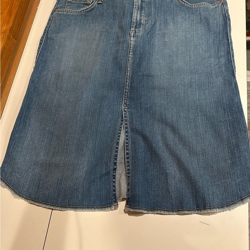 James Jeans Front Slit Blue Denim Skirt NWT